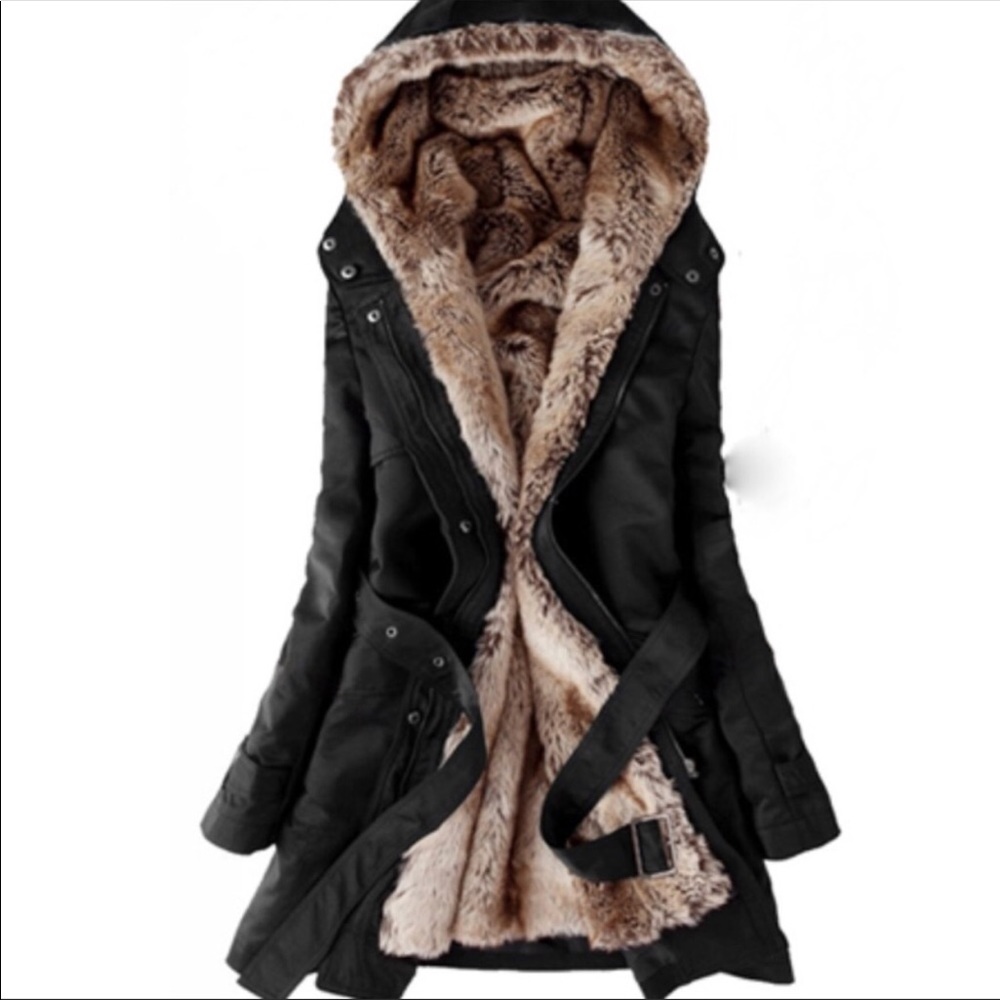 Faux Fur Lined Coat